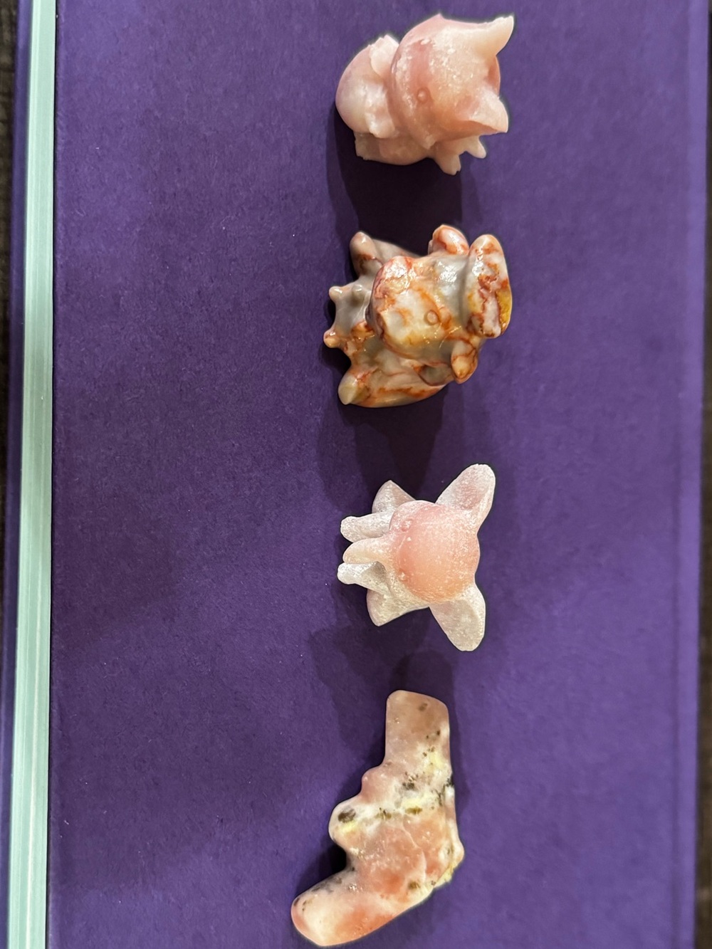 Natural Stone Pink Caevings - Decorative Stones